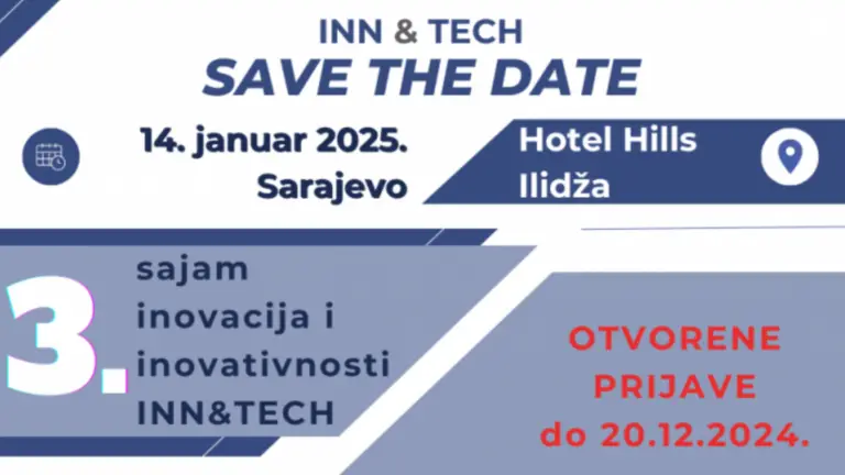 Poziv za prijavu na 3. Sajam inovacija i inovativnosti INN&TECH