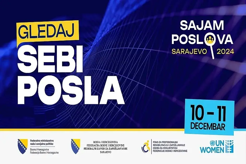 Federalno ministarstvo rada najavljuje najveći sajam poslova 10. i 11. decembra u Sarajevu