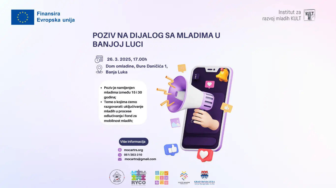 Poziv na dijalog sa mladima u Banjaluci
