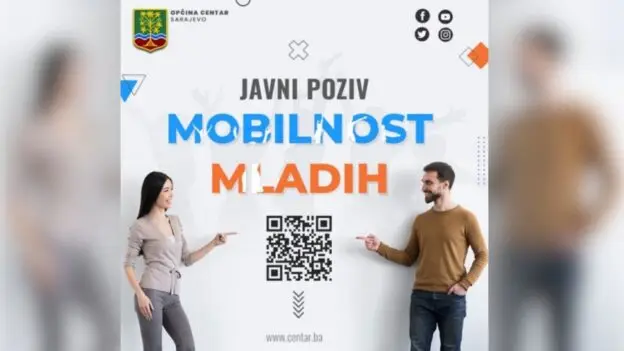 Javni poziv - mobilnost mladih, oćina Centar Sarajevo